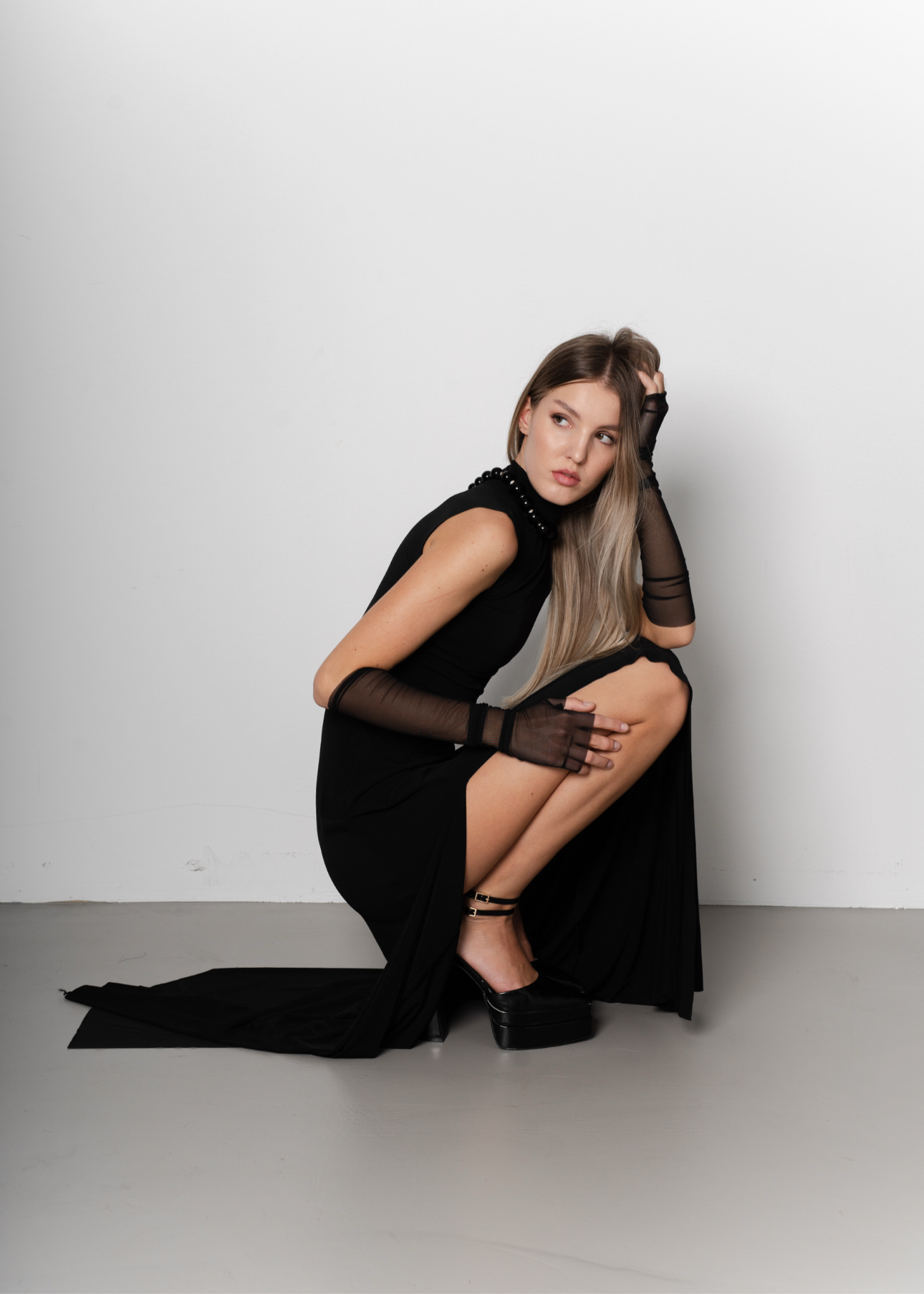 Black Maxi Dress - Handmade in Latvia