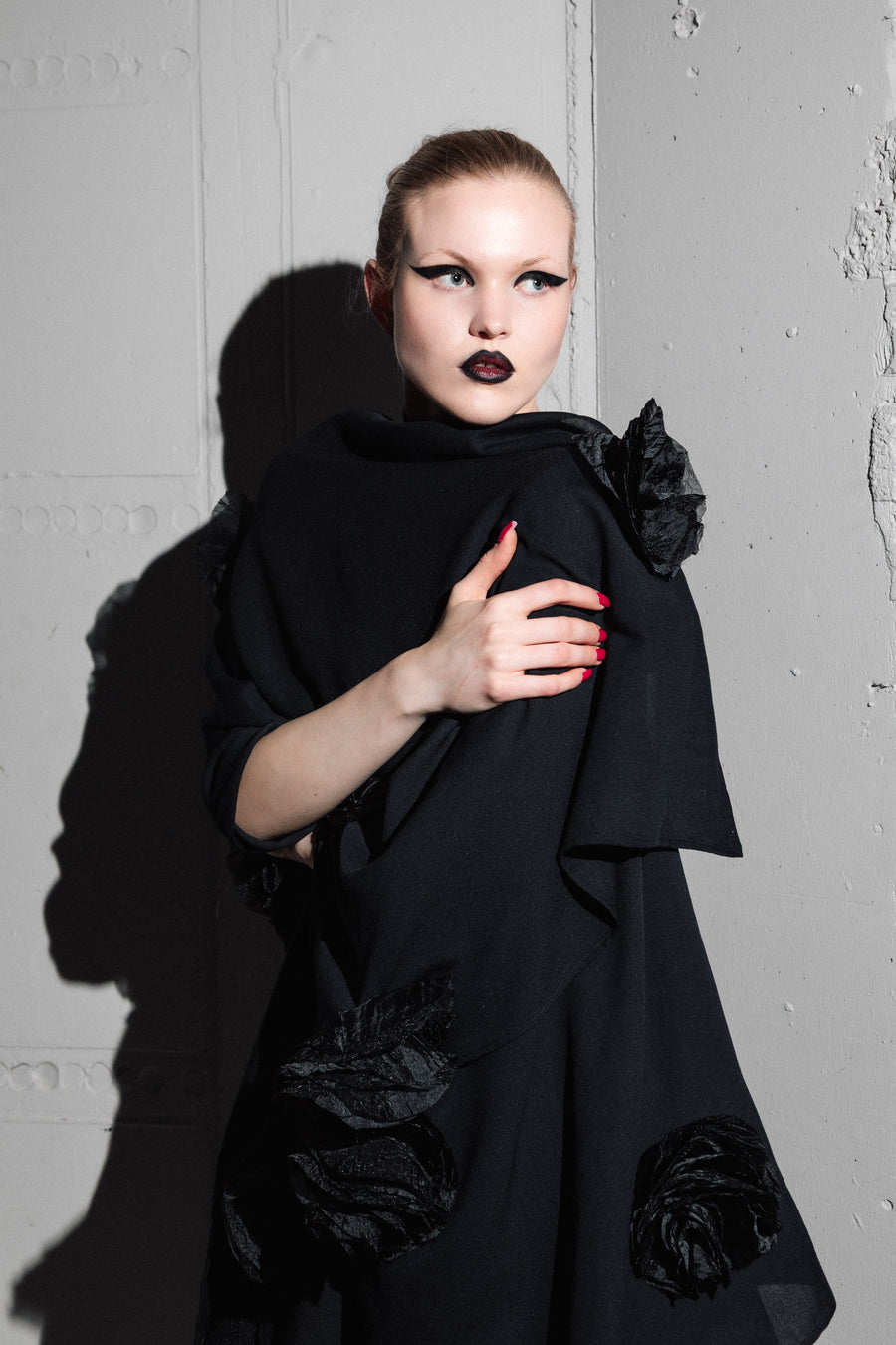 Poncho "black POPPY"