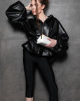 Leather jacket "exo"
