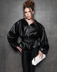 Leather jacket "exo"