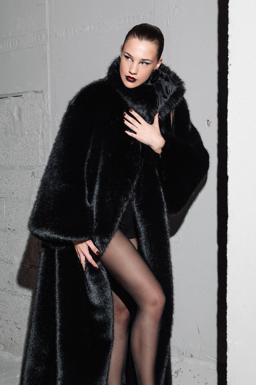 PRE _ORDER _MAXI FUR coat "panther"