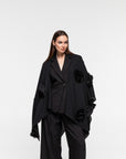 Poncho "black POPPY"