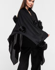 Poncho "black POPPY"